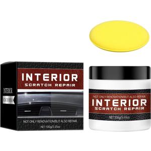 Interior Car Scratch Repair Wax for Dashboard & Plastic Trim - Quick Scratch Remover, Restores Shine, Easy to Use, 100g