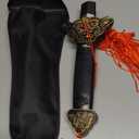 Simple polymer Telescopic Retractable Sword, Kung Fu Taichi Chinese Sword, Practice Performing Magic Sword, Halloween Role Play