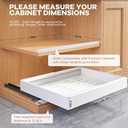 Seinloes 2 Pack Expandable (15.1"-26.3") Pull Out Cabinet Organizer 21" Deep With Raising Pad for Framed Cabinets,Upgrade 3 Slide Rails Slide Out Drawers,No Drill Roll Out Shelves Adhesive,White