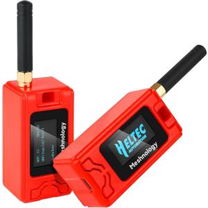 2 Pack ESP 32 Lo Ra V3 Development Board + 1100mAh Battery + Protect Case Set - with 915MHz Antenna and SX 1262 Lo Ra V3 Devices for Mesh Tastic Ar duino Lo Rawan IoT (N30 Version, Red)