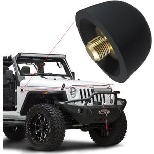 BASIKER Antenna Delete Cap Fit for Jeep Wrangle Gladiator JK JL Rubicon Sport Unlimited 4xe Willys Mojave, Car Wash Proof Jeep Antenna Cover Antenna Delete, Jeep Accessories