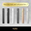 5 Pack Modern Aluminum Waterproof Mezuzah Case, Made in Israel, Fit up to 5" / 12cm Mezuzah Scroll, Easy Peel and Stick (Scroll Not Included)