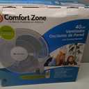 Comfort Zone 16-Inch Fan with Remote Control Quiet 3-Speed Oscillating Indoor Fan with 90 Wide-Angle Airflow, Timer & Sleep Modes Space-Saving Wall Fan for Bedroom, Home Gym & Office, White