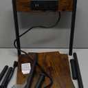 End Table with Charging Station,Small Side Table,2-Tier Nightstand with Storage Shelf,Sofa Bedside Table for Small Spaces in Living Room,Bedroom,Office,Easy Assembly,Rustic Brown