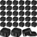 Ecally Furniture Risers Adjustable Bed Risers Desk Leg Risers 1.38" Stackable Heavy Duty Bed Lifts Risers Square Bed Raising Blocks for Mattress Table Leg Desk Chair Couch Sofa Dorm (Black,32 Pack)