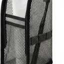 Standing Toiletry Bag, Portable Lightweight Travel Toiletry Bag, Mesh Large Capacity Cosmetic Waterproof Bag,Foldable Clear Hanging Travel Toiletry Bag Cosmetic Organiser Storage(Black)