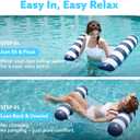 SLOOSH Hammock Pool Floats Adults, 4-in-1 Multi-Purpose Inflatable Pool Floaties PVC Water Hammock Lounge Floaties, 48 inches x 31.5"