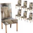 CAPSCEOLL Fundas para Sillas De Comedor 6 Chair Seat Covers Removable Washable Parson Chair Covers for Dining Room Living Room Kitchen (Abstract 9)