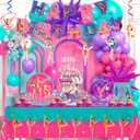 155pc Gymnastics Birthday Party Decorations,10 Guests Gymnastics Party Tableware Set Gymnastics Plates and Napkins Cups Tablecloth Balloons Banner etc Gymnastics Birthday Party Supplies