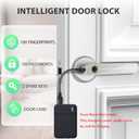 Fingerprint Door Lock Biometric Door Knob with Keypad Keyless Entry, Door Locks for Bedrooms, Home Hotel Office Apartment Silver