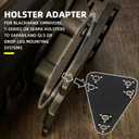 Cross Platform Adapter for Blackhawk to Safariland Holster and QLS, Molle Conversion Kit for Thigh and Drop Leg Holsters, Black