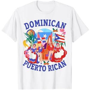 Dominican & Puerto Rican Flag Outfit Idea For Kids Dominican T-Shirt Size L