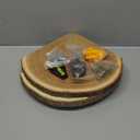 Corner Floating Shelves3Pcs Wood Corner Shelf Rustic Corner Shelves Wall Corner Shelf for Decor/Storage/Kitchen/Bedroom/Office/Living Room (Large)