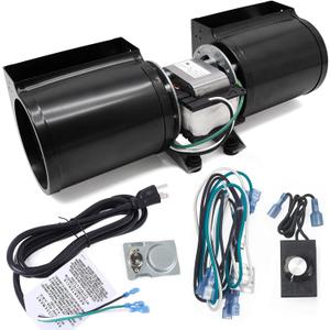 Adviace GFK-160 GFK-160A Fireplace Blower Fan Kit for Heat-N-Glo, Heat and Glow, Heat&Glo, Hearth and Home, Superior, Quadra-Fire Fireplaces, FAB-1600 FAB-1100 HB-RB168 1601881 950-3315 Blower Kit