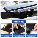 QSWODIS 24ft Boat Trailer Bunk Wrap Kit, 2"x4" PE Waterproof Synthetic Bunk Cover with Endcaps, Screws & Straps, Heavy-Duty Flatbed Trailer Bunk Protector, Black