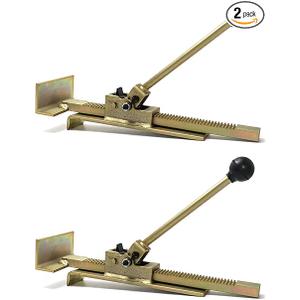 QWORK Hardwood Flooring Jack, 2 Pack Flooring Jack and Positioning Tool for Straighten and Installing Hardwood Floors, Easy Ratcheting Mechanism