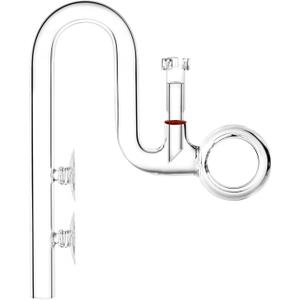 Glass Lily Pipe Spin Outflow with Surface Skimmer for Aquarium Planted Tank (17mm for 16/22mm (5/8'' i.d.) tubing)