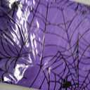 3 Pack Halloween Tablecloth-54 x 108 Inch Spider Web Design Purple