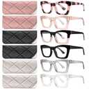 CCVOO Stylish Reading Glasses for Women, Eyeglasses, Blue Light Readers for Women, Computer Eye Glasses, Cheaters 6