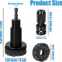 Wheel Hub Resurfacing Kit,Wheel Hub Cleaning Tool,Quick Rust Removal for Lug Studs and Rotors,Grinding Maintenance Cleaner Kit for Nuts,Car & Truck