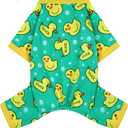 Dog Pajamas for Small Dogs Boy Girl, Dog Clothes Tiny Chihuahua Yorkie Spring Summer Shirt, Cute Puppy Outfit Pjs Jumpsuit Cat Onesie Apparel Pet Clothes (Blue Duck, Medium)