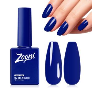 zooni Hema-Free Deep Blue Gel Nail Polish 1PCS 12ML Gel Polish