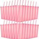 24 Pack Plastic Tumblers with Lids and Straw, Reusable Cups with Lids and Straws Colorful Cups for Cold Drink Iced Coffee, Plastic Tumbler Bulk for Party Birthday Gifts (24 oz, Light Pink)