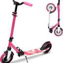 Nattork Kick Scooter for Age 6+ Kids Teens Adults, Max Load 240 LBS, Adjustable Height Foldable with 8" Large Wheels, Anti-Shock Suspension