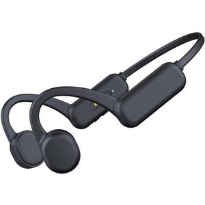 AYI Professional Swim Headphones True Bone Conduction Open Ear Headset MP3 Player Built-in 16G Memory IP68 Underwater Waterproof Bluetooth Earphone for Driving Bicycling Running Skiing Sports-Black