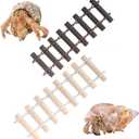 DQITJ 2 Pcs Hermit Crab Climbing Ladder Wooden Ladder Toy for Hermit Crab Small Reptile