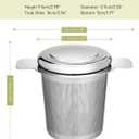 3 x LHS Loose Leaf Tea Infuser, Tea Filter, Stainless Steel Infuser Basket, Extra Fine Mesh Tea Strainer for Loose Tea, Perfect Size Double Handles, Tea Infuser with Lid Fits Most Tea Pots, Mugs, Cups