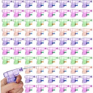 Jerify 60 Pieces Mini Water Guns Bulk Colorful Squirt Plastic Mini Water Guns Shooter Fight Toys Beach Swimming Games Prop for Kids Summer Swimming Pool Beach Park Game Party(Mixed Colors), 2.17 x 1.57 x 0.79 inches