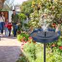 Freestanding Birdbaths Bowl for Outside, Standing Garden Bird Bath Feeder & Bird Bath Bowl, Detachable Decoration Spa Birdfeeder for Outdoor Garden Patio Yard Lawn (Blue)