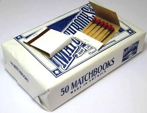 5 x 50 Matchbooks, White, for Wedding Birthday Wholesale, Made in America (1 Pack of 50)