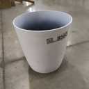 The HC Companies Aria Round Self-Watering Pot - Lightweight Plastic Planter for Herbs & More - Durable Plant Pots for Indoor Plants & Outdoor Plants (10" Matte White, Pack of 1)