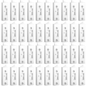 Window Latch Locks Window Parts and Hardware Window Tilt Latch Plastic Construction, Spring Loaded, 2 Inch Hole Center Spacing Sliding Lock Replacement (White, 40 Pieces)