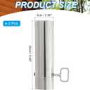 PATIKIL 2.36 Inch Stove Pipe with Damper, 2Pcs 304 Stainless Steel Thickened Tent Stove Chimney Pipe Outdoor Camping Stove Vent Smoke Exhaust, 8.66 Inch Length