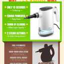 Handheld Steam Cleaner, 15s Fast Heating, Adjustable Steam, 650mL Large Water Tank, Pressurized Portable Steamer for Cleaning Home, Kitchen, Car, Bathroom, Tile, Furniture, Multi-Surface