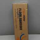 Rubber Floor Squeegee for Concrete Floor, Tile Floor, Metal Aluminium Heavy Duty Garage Shower Floor Squeegee Broom for Removing Water, Commercial Scrubber Mop with Extendable Long Handle (Gray)