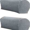LINGXIYA Soft Stretch Plush Armrest Cover, Armrest Covers for Chairs/Sofas, Couch Arm Covers, Furniture Protector Armchair Slipcover for Recliner, Set of 2(NOT Suitable for Leather Sofas)
