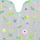 BDK Pastel Flowers Windshield Sun Shade, Car Sun Shade with Premium Double Bubble Design, Printed Sunshade for Car Windshield with Storage Strap, Measures 57 x 27 inches