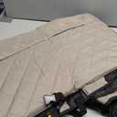 URPOWER Backseat Extender for Dogs - Hard Bottom Dog Car Seat Cover for Back Seat, Dog Hammock for Car and SUV, Pet Rear Seat Protector Dogs Travel Bed with Mesh Window & Side Flaps (Khaki)