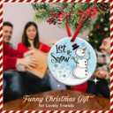 Funny Snowman Christmas Ornament 2025  Let Snow Ornament, Holiday Tree Decoration, Funny Humorous Winter Gift - Xmas Hanging Decor, Secret Santa Present, Snowman Gift Ideas for Family