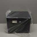 Suzile Lockable Storage Cabinet Metal Lockable Steel Storage Cabinet Organizer Lockers for Employees Vertical Metal Cabinets End Side Table Steel Bedside with Shelf(Black)