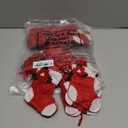 Geyoga 48 Pcs Red and White Mini Christmas Stockings Bulk 5 Inches Poinsettia Mini Gift Stockings Fireplace Hanging Stocks Small Felt Elf Christmas Stocks Ornaments Decor for Xmas Tree Fireplace