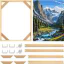 DIY Solid Wood Canvas Frame Kit 9.84 x13.77 Inch (25x35cm)-Easy to Assemble Canvas Stretching System Frame for 12x16inch Diamond Painting Frames