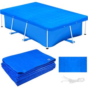 102 x 63 in Rectangular Pool Cover for Frame Above Ground Pool Cover 102" X63" Rectangle Frame Swimming Pool Cover for Heavy Duty Pool Cover Protector for Garden Swimming Pool Cover
