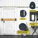 U Bracket, Door Security Bar, Heavy Duty Steel Door Bracket for 2x4 Lumber (6 Pack, Black, Wall Mount)