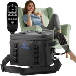 HomiAid Cold Therapy Machine with Programmable Timer, Portable Ice Machine for Knee After Surgery,Knee Replacement,ACL, Pain Relief, for Sports Injuries, Sprains, Reduce Swelling, Knee Pad