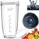 Replacement blender Blade and 24oz Cup Accessories, Only Compatible with Nutri Ninja SS150, SS151, SS300, SS350, SS351, CO351B, SS100, SS101, CO101B, SS400, SS401